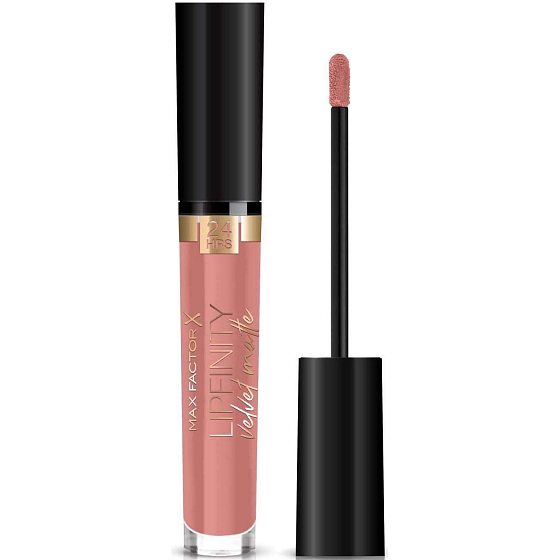 Max Factor Lipfinity Velvet Matte Lipstick tekutá matná rtěnka 015 Nude Silk 4 ml