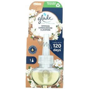 Glade Electric Scented Oil Sensual Sandalwood & Jasmine tekutá náplň do elektrického osvěžovače vzduchu 20 ml