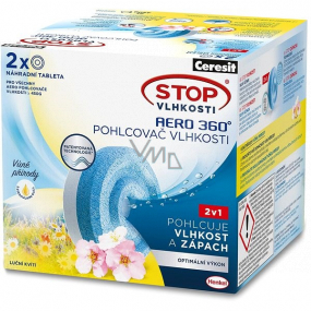 Ceresit Stop vlhkosti Luční kvítí pohlcovač vlhkosti náhradní tablety 2 x 450 g