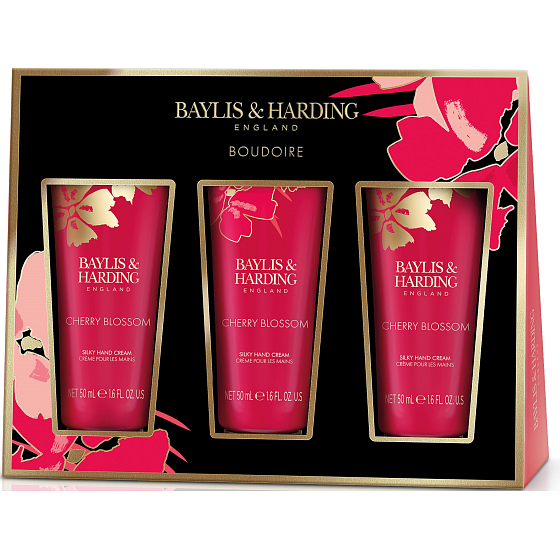 Baylis & Harding Třešňový květ krém na ruce 3 x 50 ml, kosmetická sada pro ženy