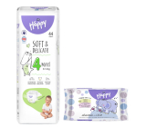 Bella Happy Maxi 4 8 - 18 kg plenkové kalhotky pro děti 44 kusů + Bella vlhčené ubrousky pro děti 10 kusů