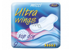 Micci Ultra Wings Top Dry intimní vložky s křidélky 9 kusů