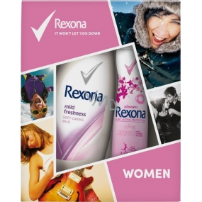 Rexona Sexy antiperspirant deodorant sprej pro ženy 150 ml + Mild Freshness sprchový gel 250 ml, kosmetická sada