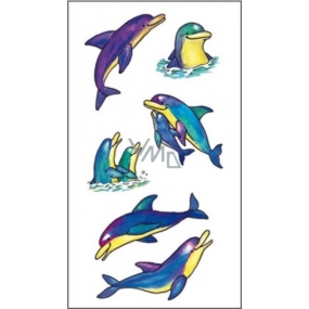 Tetování barevné delfíni 16,5 x 10,5 cm
