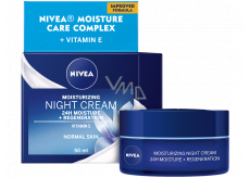 Nivea 24h Moisture + Regeneration zvláčňující regenerační noční krém pro normální až smíšenou pleť 50 ml