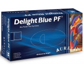 Aurelia Delight Blue PF Rukavice vinylové jednorázové bez pudru velikost S box 100 kusů