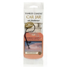 Yankee Candle Pink Sands - Růžové písky Classic vonná visačka do auta papírová 12 g