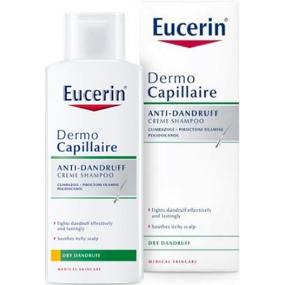 Eucerin DermoCapillaire šampon proti suchým lupům 2 x 250 ml, duopack