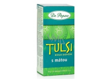 Dr. Popov Tulsi bazalka posvátná s mátou čaj podporuje přirozený imunitní systém, vitalitu, stres 30 g, 20 nálevových sáčků á 1,5 g