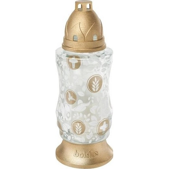 Bolsius Lampa skleněná Příroda 29 cm 54 hodin 165 g