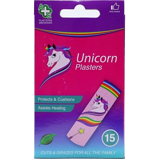 A&E Unicorn náplasti s motivem jednorožce pro děti 15 kusů