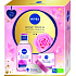 Nivea Rose Touch micelární voda s růžovou organickou vodou 400 ml + Rose Touch hydratační denní gel-krém pro všechny typy pleti 50 ml, kosmetická sada pro ženy