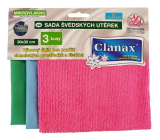 Clanax Švédská utěrka mikrovlákno, mix barev 30 x 30 cm 3 kusy