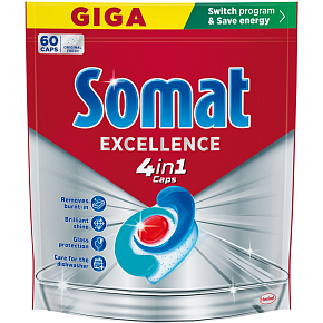 Somat tablety do myčky Excellence 4v1 60 ks