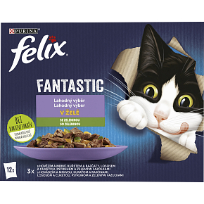 Felix Fantastic kapsičky pro kočky výběr se zeleninou, 12 × 85 g Felix Fantastic kapsičky pro kočky výběr se zeleninou, 12 × 85 g