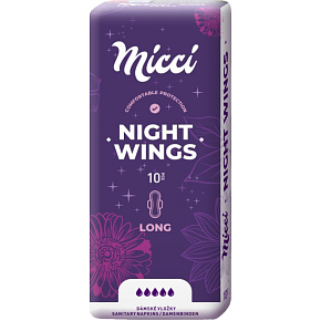 Micci Classic Night dámské vložky s křidélky, 10 ks