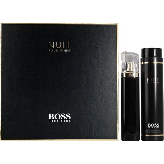 Hugo Boss Nuit pour Femme parfémovaná voda pro ženy 75 ml + tělové mléko 200 ml, dárková sada