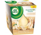 Air Wick Essential Oils Infusion Vanilla & Brown Sugar vonná svíčka ve skle 105 g