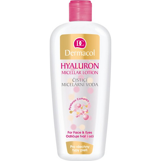 Dermacol Hyaluron Cleansing Micellar Lotion čisticí micelární voda s kyselinou hyaluronovou 400 ml