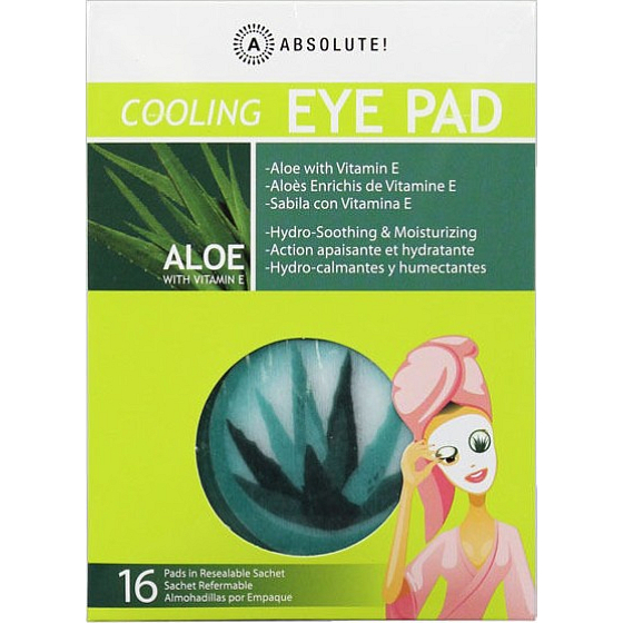 Absolute New York Cooling Eye Pad Aloe with Vitamin E chladivé tampóny na oči 16 kusů