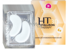 Dermacol Hyaluron Therapy 3D Osvěžující hydratační maska na oči 6 x 6 g