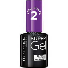 Rimmel London Super Gel Top Coat krycí lak na nehty 001 Transparent 12 ml