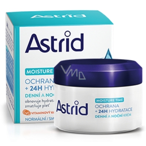 Astrid Moisture Time Ochranný hydratační denní a noční krém pro normální a smíšenou pleť 50 ml