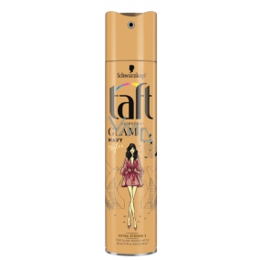 Taft Glam Wavy Extra silně tužící lak na vlasy fixuje den i noc 250 ml