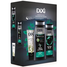 Dixi Muži 3v1 Aktivní Relax sprchový gel 400 ml + šampon proti lupům na vlasy 400 ml + Foot Care balzám proti pocení nohou 100 g, kosmetická sada