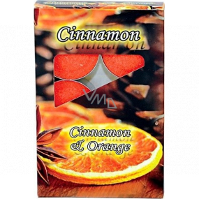 Adpal Cinnamon & Orange - Skořice a pomeranč vonné čajové svíčky 6 kusů