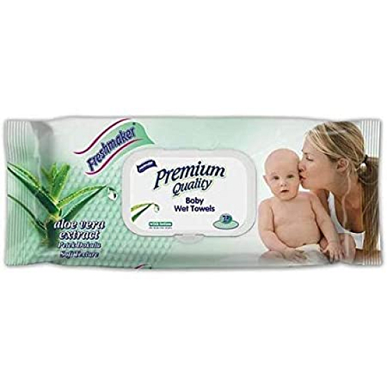 Freshmaker Premium Aloe Vera vlhčené ubrousky pro děti 72 kusů