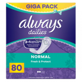 Always Dailies Fresh & Protect Normal s jemnou vůní slipové intimní vložky 80 kusů