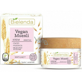 Bielenda Vegan Muesli Pšenice + Oves + Rýžové mléko matující pleťový krém denní/noční 50 ml