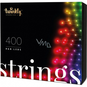 Twinkly Strings Multi Color chytré žárovky 400 kusů na stromeček ovládané prostřednictvím aplikace barevné 32 m