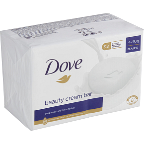 Dove tuhé mýdlo Original Beauty Cream Bar, 4× 90 g Dove tuhé mýdlo Original Beauty Cream Bar, 4× 90 g