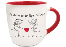 Nekupto Valentýnský hrnek Ve dvou se to lépe táhne! 360 ml