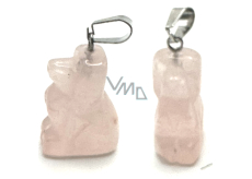 Růženin Pes přívěsek přírodní kámen, ručně broušená figurka 1,8 x 2,5 x 8 mm, kámen lásky