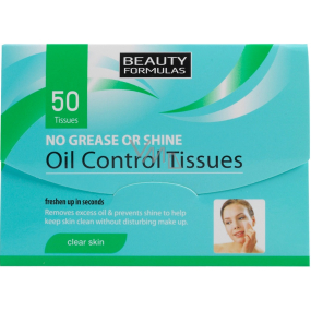 Beauty Formulas Oil Control Tissues papírky proti mastnotě 50 kusů
