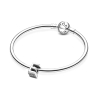 Charm Sterlingové stříbro 925 Abecední písmeno E, korálek na náramek