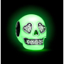 Charm Sterlingové stříbro 925 Lebka zářící ve tmě, luminozní korálek na náramek Halloween