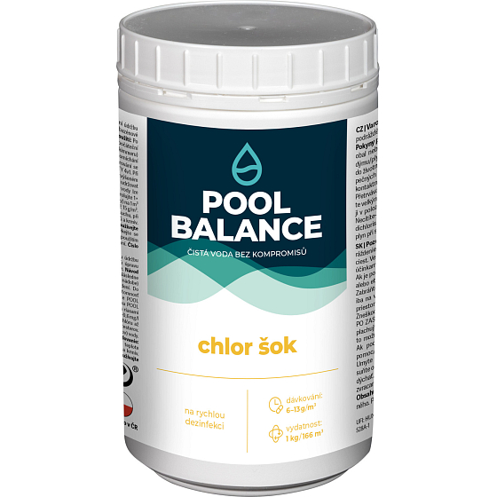 Chlór šok POOL Balance 0,9 Kg