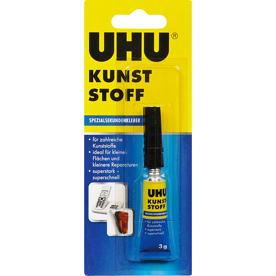 Uhu Kunst Stoff sekundové lepidlo pro lepení plastů 3 g