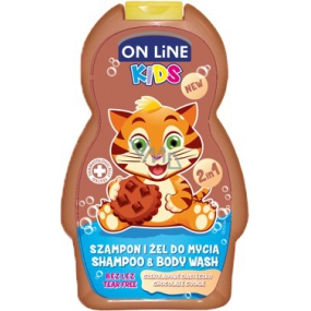 On Line Kids Čokoládová sušenka 2v1 sprchový gel a šampon na vlasy pro děti 250 ml