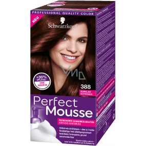 Schwarzkopf Perfect Mousse Permanent Foam Color barva na vlasy 388 Tmavě červenohnědý