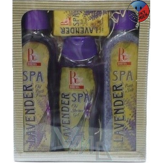 Bohemia Gifts Spa Lavender lázeň 500 ml + sprchový gel 300 ml + sůl do koupele 600 g + mýdlo 100 g, kosmetická sada