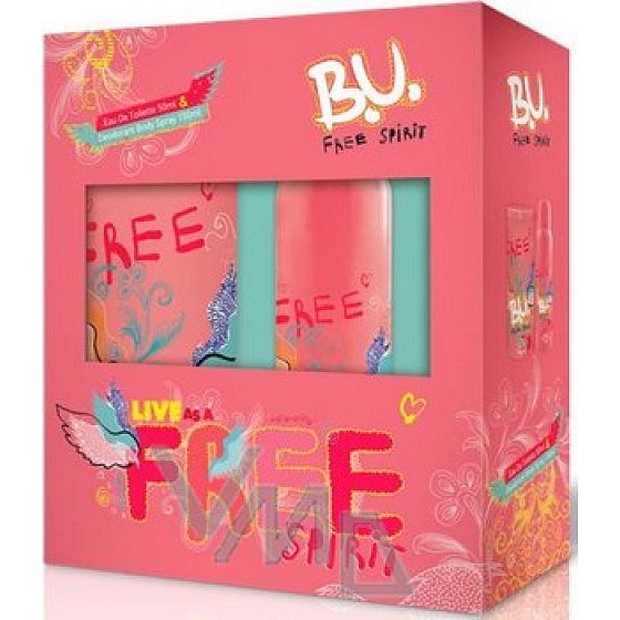B.U. Free Spirit toaletní voda 50 ml + deodorant sprej 150 ml, pro ženy dárková sada