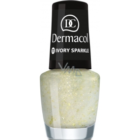 Dermacol Nail Polish with Effect Glitter Touch lak na nehty s efektem 11 Ivory Sparkle 5 ml