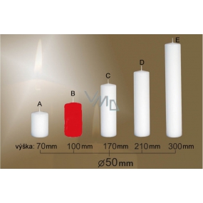 Lima Svíčka hladká červená válec 50 x 100 mm 1 kus