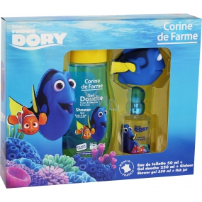 Corine de Farme Disney Hledá se Dory toaletní voda pro děti 50 ml + sprchový gel 250 ml + hračka do koupele rybička, dárková sada