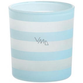 Yankee Candle Coastal Stripe svícen na votivní svíčku modrý 8 x 7 cm